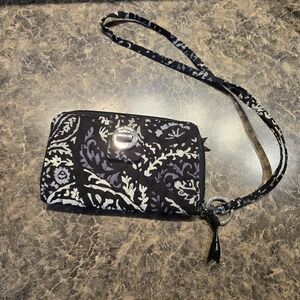 Vera Bradley Wallet/Wristlet Black-White‎ EUC